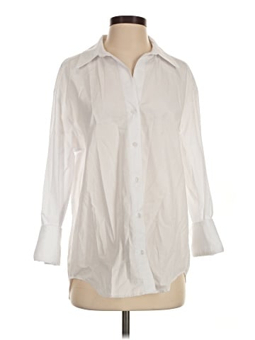 Zara 3/4 Sleeve Button-Down Shirt (view 1)