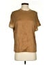 Vince. 100% Silk Brown Short Sleeve Silk Top Size S - photo 1