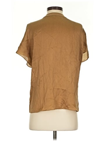 Vince. Short Sleeve Silk Top (view 2)