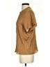 Vince. 100% Silk Brown Short Sleeve Silk Top Size S - photo 5