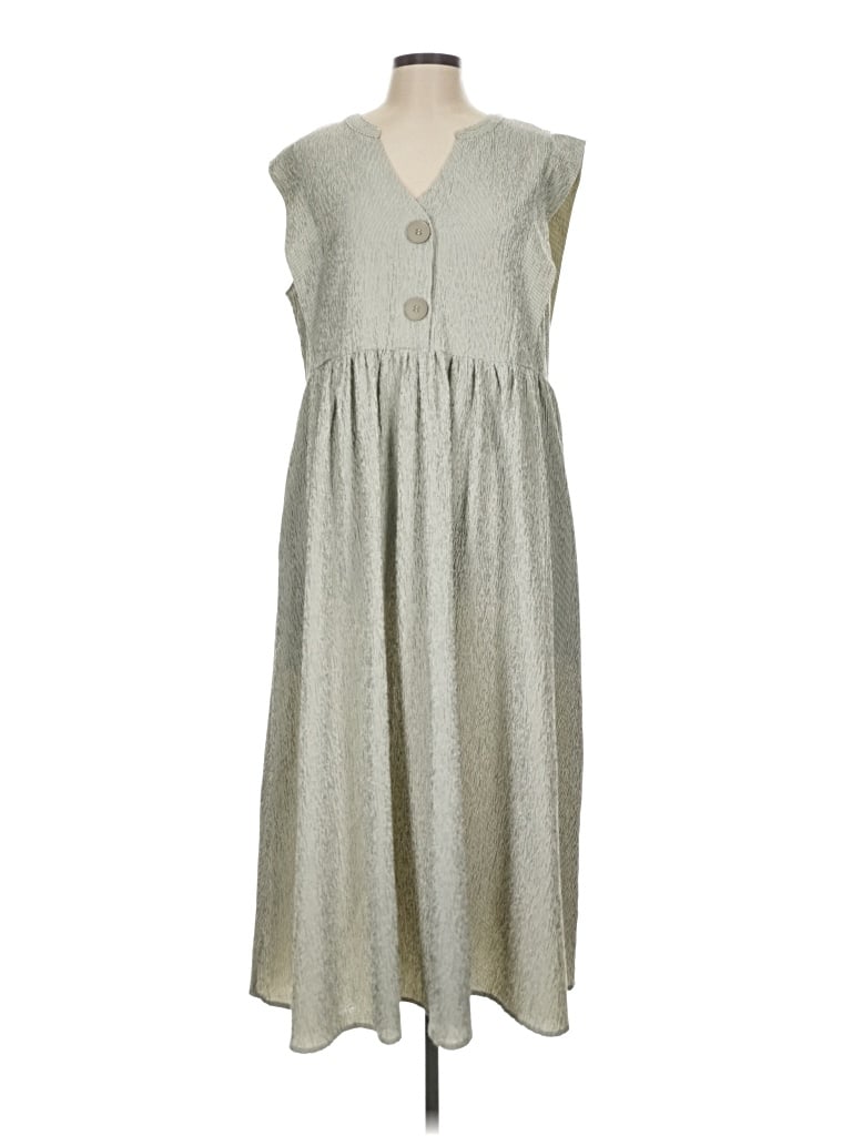Pre-owned Easel Casual Dress In Gray