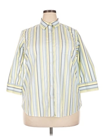 Lands' End 3/4 Sleeve Button-Down Shirt (view 1)