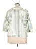 Lands' End Stripes Blue Yellow 3/4 Sleeve Button-Down Shirt Size 18 - photo 2