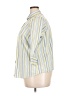 Lands' End Stripes Blue Yellow 3/4 Sleeve Button-Down Shirt Size 18 - photo 5