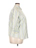 Lands' End Stripes Blue Yellow 3/4 Sleeve Button-Down Shirt Size 18 - photo 4