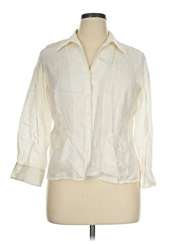 Jones New York 3/4 Sleeve Button-Down Shirt (view 1)