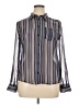 BCX 100% Polyester Stripes Blue Long Sleeve Blouse Size XL - photo 1