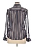 BCX 100% Polyester Stripes Blue Long Sleeve Blouse Size XL - photo 2