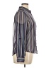 BCX 100% Polyester Stripes Blue Long Sleeve Blouse Size XL - photo 4