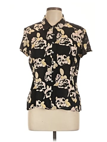 Jones New York Short Sleeve Silk Top (view 1)