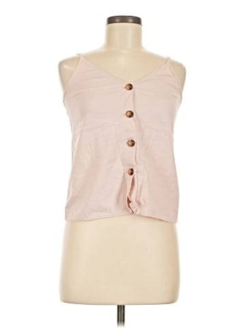 Topshop Sleeveless Button-Down Shirt (view 1)