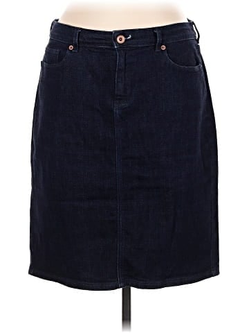 Lands' End Denim Skirt (view 1)