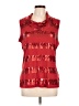 Roz & Ali Red Sleeveless Blouse Size L - photo 1