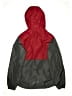 Eddie Bauer 100% Polyester Color Block Red Gray Raincoat Size 14 - photo 2
