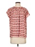Halogen 100% Polyester Red Short Sleeve Blouse Size XS - photo 1