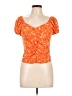 Sienna Sky 100% Polyester Orange Short Sleeve Top Size L - photo 1