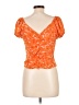 Sienna Sky 100% Polyester Orange Short Sleeve Top Size L - photo 2