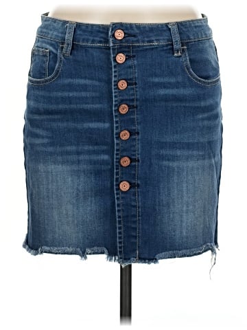 Indigo Rein Denim Skirt (view 1)