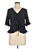 Elodie Polka Dots Black 3/4 Sleeve Blouse Size M - photo 1