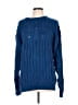 Lord & Taylor Chevron-herringbone Blue Pullover Sweater Size L - photo 1