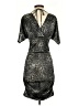Love 100% Polyester Animal Print Silver Cocktail Dress Size S - photo 2