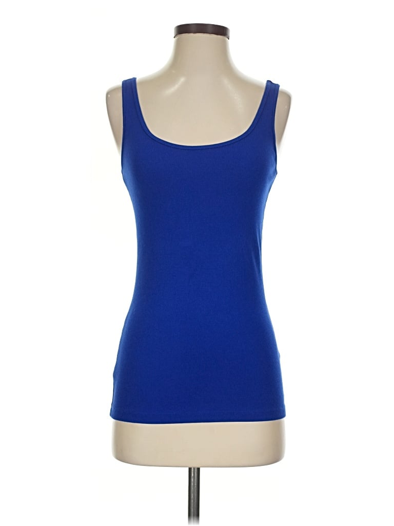 Pre-owned Stylus Tank Top Blue Square Neckline Tops