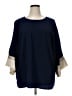 Chico's 100% Polyester Blue 3/4 Sleeve Top Size XL - photo 1
