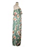AaKaa 100% Polyester Tropical Green Casual Dress Size M - photo 4
