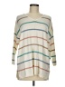 MULTIPLES Stripes Ivory Pullover Sweater Size M - photo 1