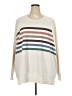 Maurices Stripes Ivory Pullover Sweater Size 4X - photo 1