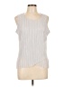 NY Collection 100% Polyester Silver Sleeveless Blouse Size L - photo 1