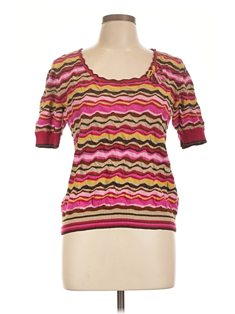 Pre-owned Sigrid Olsen Short Sleeve T-shirt In Pink