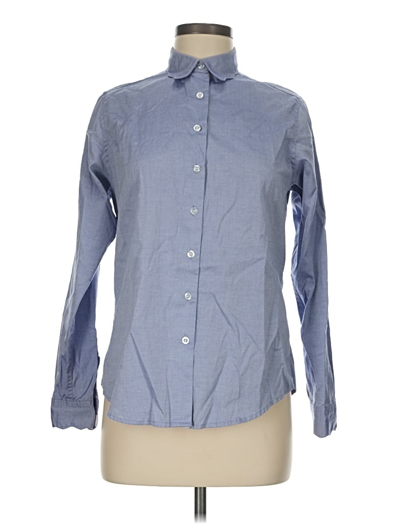 Pre-owned Cortland Park Long Sleeve Button Down Shirt In Blue