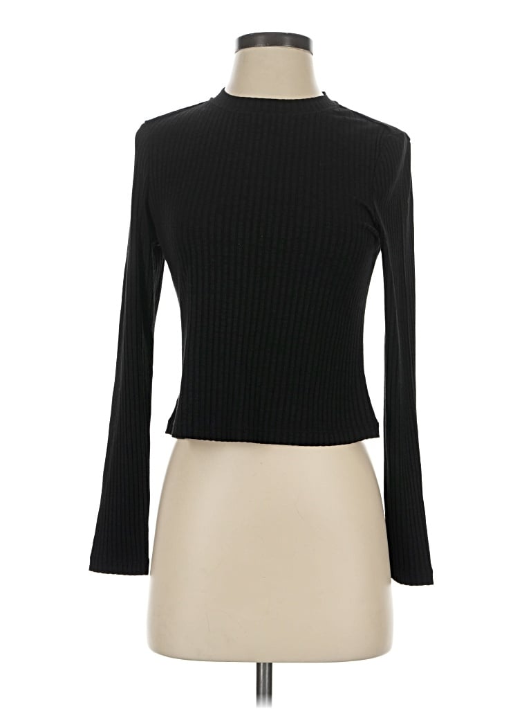 Pre-owned David Lerner Long Sleeve Turtleneck In Black