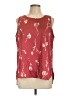 Halogen 100% Polyester Burgundy Sleeveless Blouse Size L - photo 1