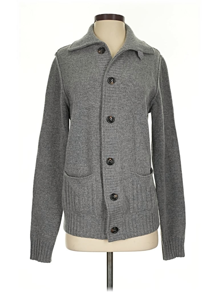 Pre-owned Adriano Goldschmied Wool Cardigan Sweater In Gray