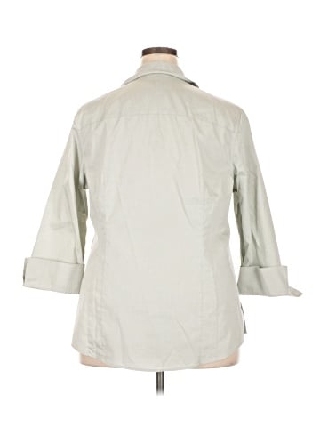 Investments 3/4 Sleeve Button-Down Shirt (view 2)