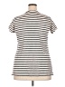 Halogen 100% Polyester Stripes Ivory Short Sleeve T-Shirt Size XXL - photo 2
