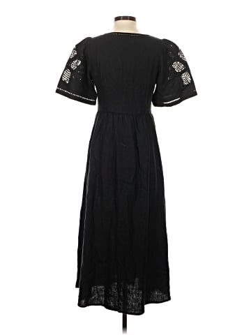 Madewell Cassie Button-Front Midi Dress in Embroidered Linen (view 2)