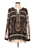 Daniel Rainn 100% Polyester Paisley Brown Long Sleeve Blouse Size L - photo 1