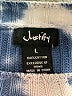Justify 100% Cotton Tie-dye Blue Pullover Sweater Size L - photo 7