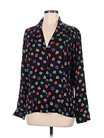 Anne Klein II Long Sleeve Silk Top (view 1)