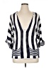 M by Michael Stars Stripes Silver Pullover Sweater Size Lg (2) - photo 1