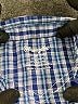 Wrangler Jeans Co Checkered-gingham Blue Long Sleeve Button-Down Shirt Size 6-9 mo - photo 3