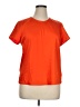J.Crew 100% Polyester Orange Short Sleeve Top Size XL - photo 1