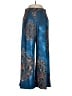 Unbranded 100% Polyester Paisley Blue Casual Pants Size L - photo 1