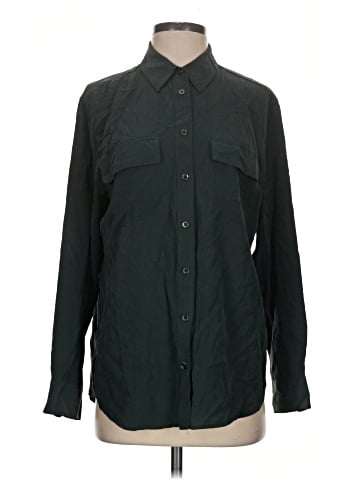 Equipment Long Sleeve Silk Top (view 1)