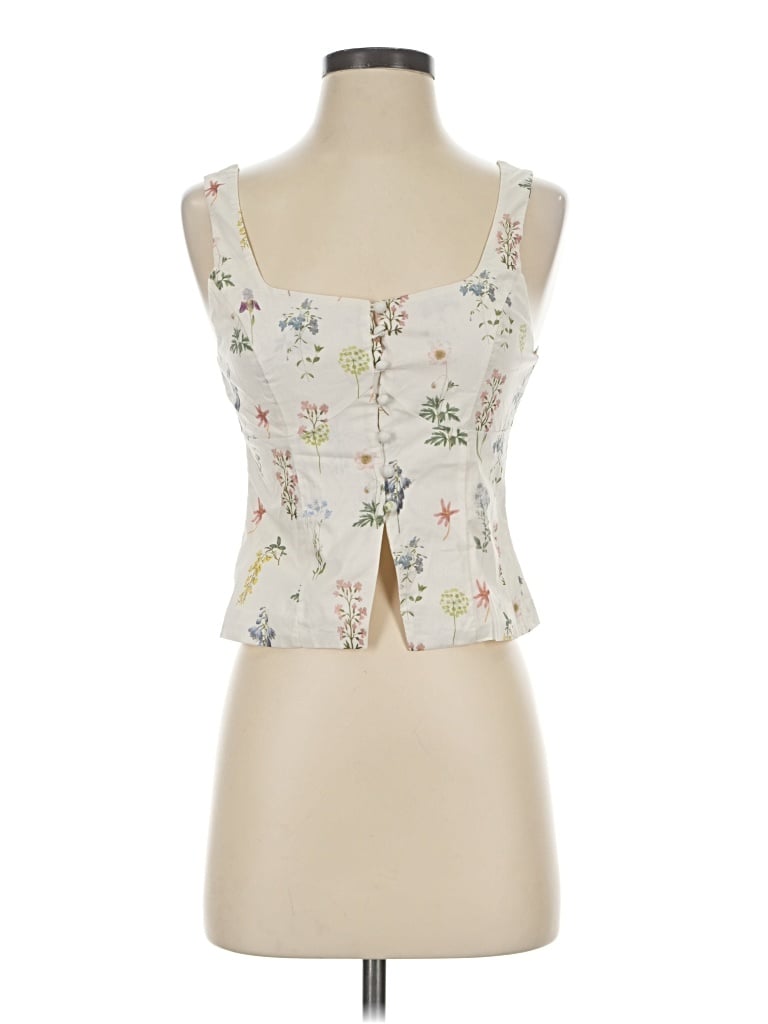 Cider Tank Top Ivory Strapless Neckline Tops