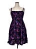 Torrid Print Purple Cocktail Dress Size 1X Plus (1) - photo 1