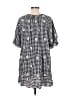 Zara 100% Polyester Checkered-gingham Black 3/4 Sleeve Blouse Size M - photo 2